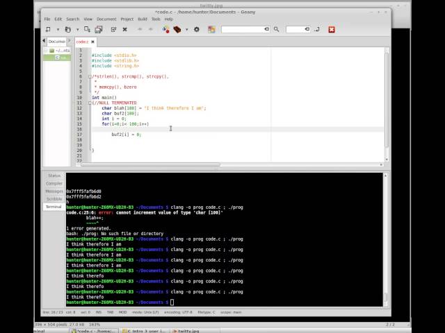 C Strings!  C tutorial 4