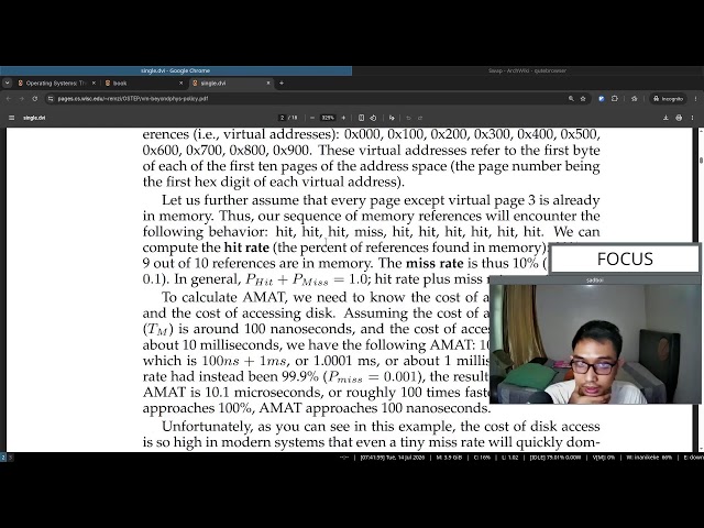 Live study: read along book "Operating Systems: Three Easy Pieces" (Part 149)