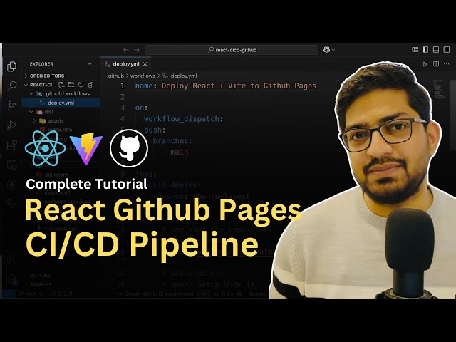 Build & Deploy React Vite Website on Github Pages (CI/CD)