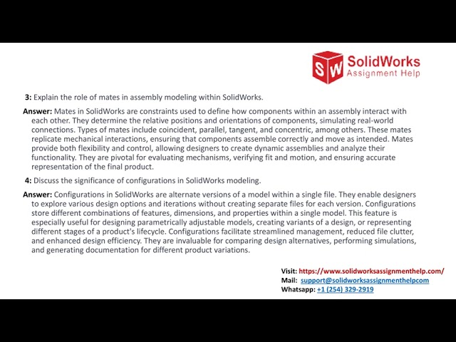 Excelling in SolidWorks Assignments? We've Got Your Back!