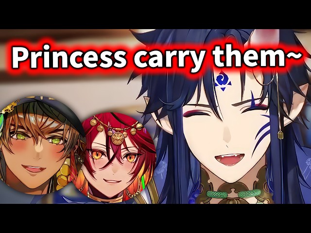 Cuando la princesa Altus llevó a Gale y Malim en la vida real.