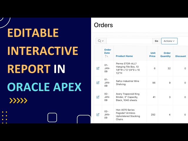 Oracle APEX Editable Interactive Report Tutorial