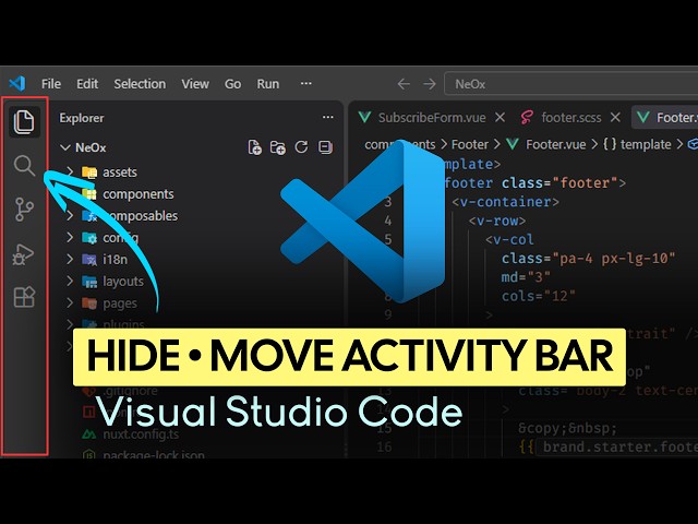 How to Show, Hide and Reposition the Activity Bar in VS Code