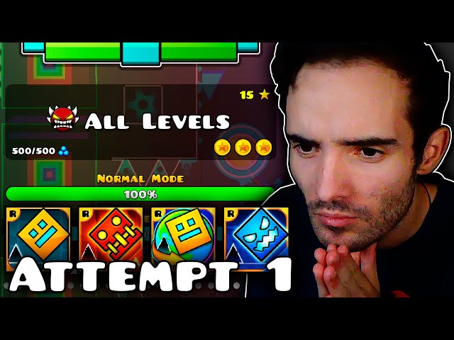 I Beated Geometry Dash in One Attempt