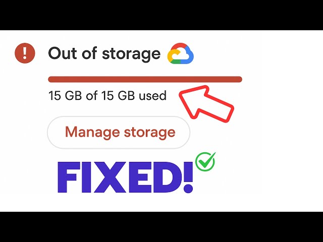 How to Fix Your Google Storage Space Full Problem Forever… For Free