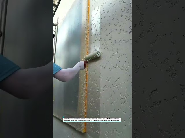 Creating a Perfect Textured Wall Finish With a Trowel!!! #Masonry #Construction #Plastering