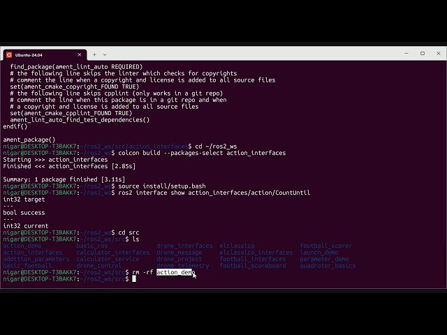 Step by step coding of ACTIONS in ROS2 (No audio - only programming)