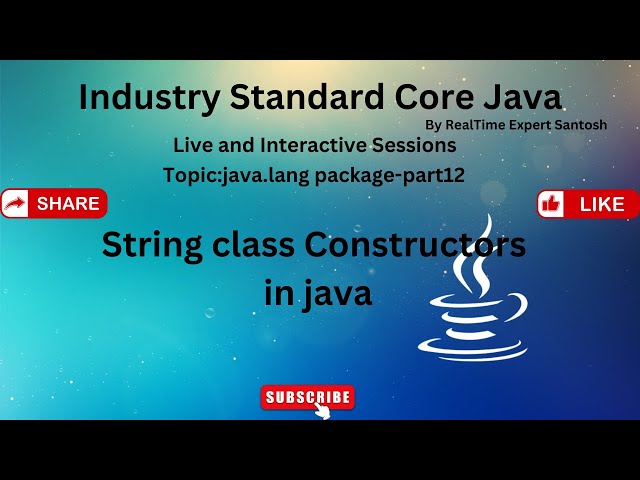 String Class Constructors|Java Tutorial|Java for beginners 2024|Full Stack Java|Online Java Training