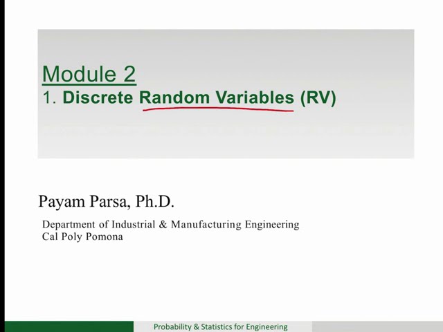 Introduction to Discrete Random Variables
