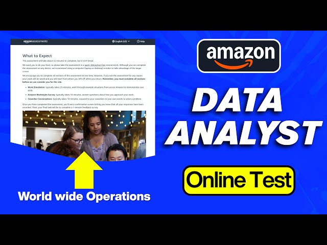 Data Analyst Amazon Online Assessment Test | Amazon Data Analyst Interview World Wide Operations