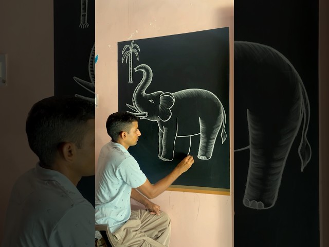 How to draw a elephant use 1234 numbers ||😳|| #drawingtutorial #art #nareshart