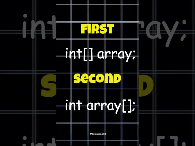 How to declare an array into java #shorts