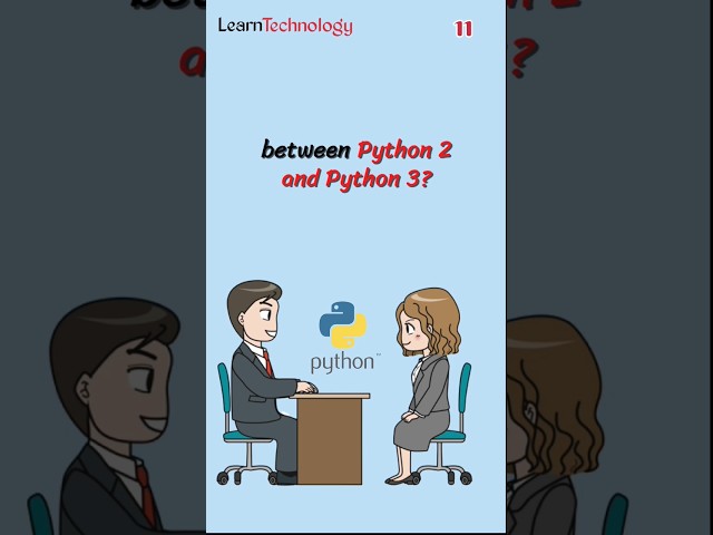 Difference between python 2 and python 3? #11 #python #interview