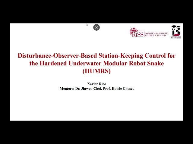 Disturbance-Observer-Based Station-Keeping Control for HUMRS | Xavier Rico