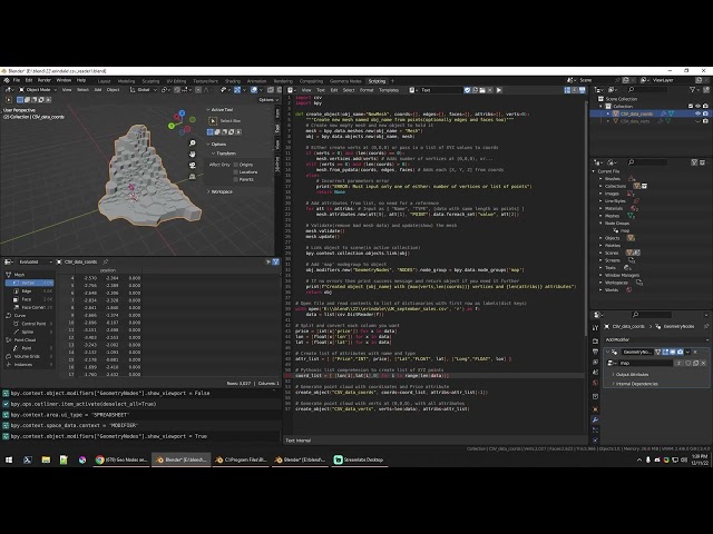 Blender Python CSV to Geo Nodes