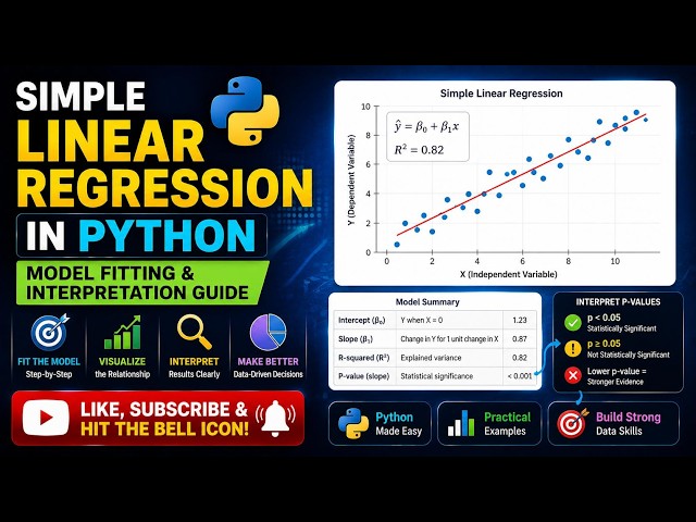 Simple Linear Regression in Python: Model Fitting & Interpretation Guide