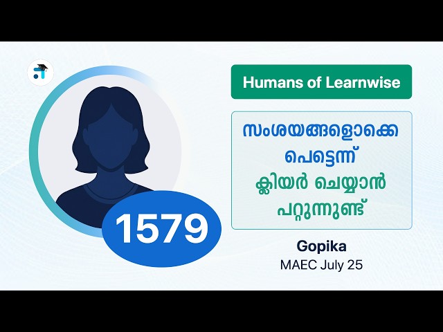 1579 I Gopika I Humans of Learnwise I MAEC I Kerala's No.1 IGNOU Coaching Platform #learnwise