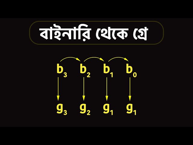 Binary to Gray code conversion (Bangla) | বাইনারি সংখ্যা থেকে গ্রে কোডে রূপান্তরের সহজ পদ্ধতি