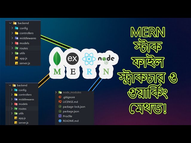 mern stack file structure bangla tutorial | mern stack explained bangla