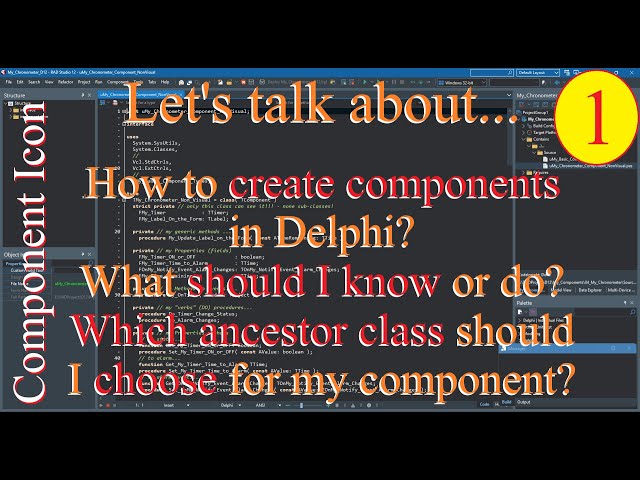 Delphi: Building components in VCL framework - Non-Visual TComponent - Create an Icon to Component