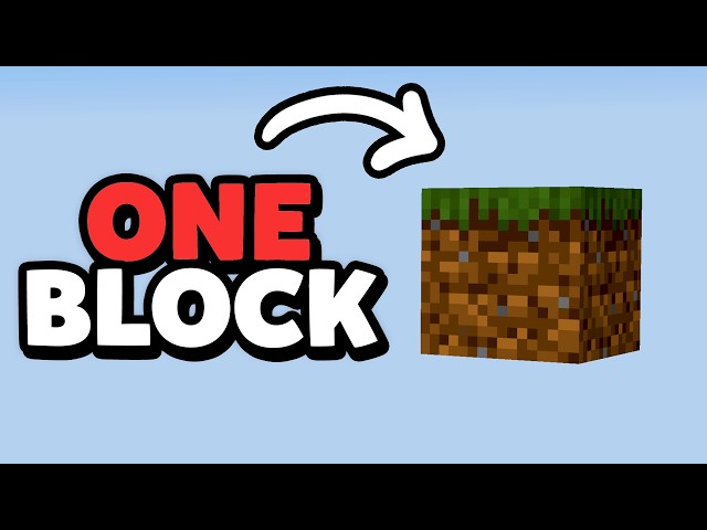 Surviving on ONE Block in Minecraft