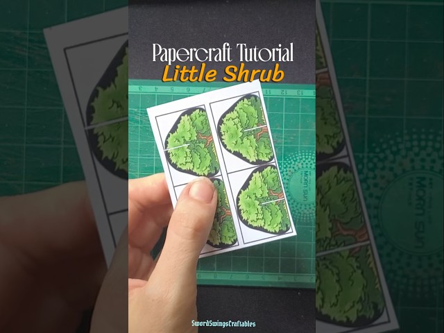 Papercraft Small Bush Tutorial - DIY DND MINIS outdoor maps - Printable ttrpg #dndminiatures