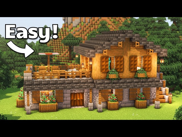 Minecraft: How to build a Spruce Starter House! | Tutorial 🏡