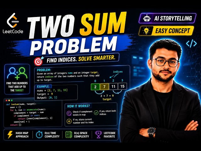 Two Sum Problem Explained | Optimal Hash Map Solution (LeetCode #1)