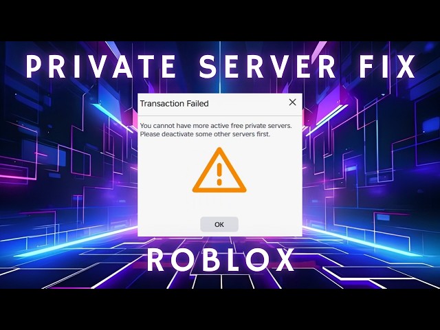 Free Private Server Warning FIX in Roblox #roblox #robloxhelp