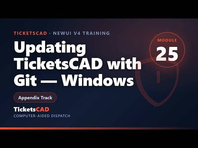 Updating TicketsCAD with Git on Windows (Git Bash) | TicketsCAD Admin Appendix A
