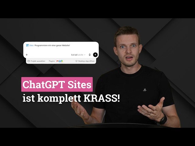 ChatGPT Sites Creates Websites and Software in 30 Minutes!