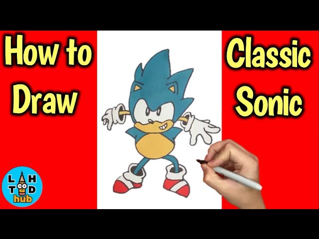How to Draw Classic Sonic The Hedgehog