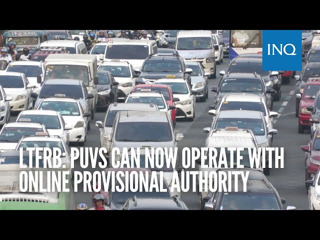 LTFRB: PUVs can now operate with online provisional authority