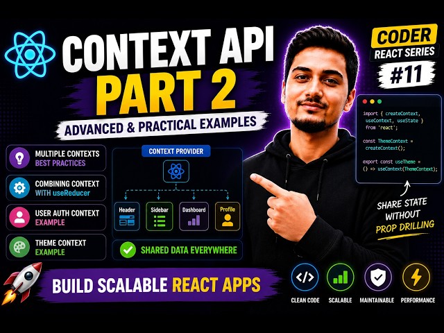 Master React Context API | Global State Management with Context AP I P-2 | Coder React Series #10.2