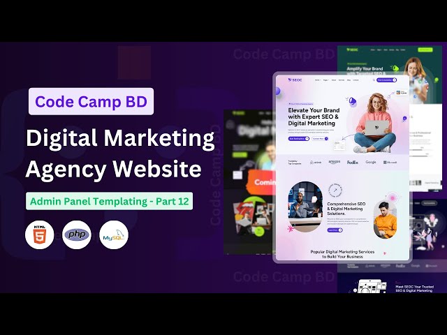 Online Agency Website in PHP with Admin Panel – Part 12 | PHP Web Development Tutorial #codecampbd