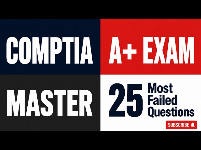 25 MOST FAILED CompTIA A+ Core 1 Questions (220-1201) – Can You Pass?#comptiaexam #comptia