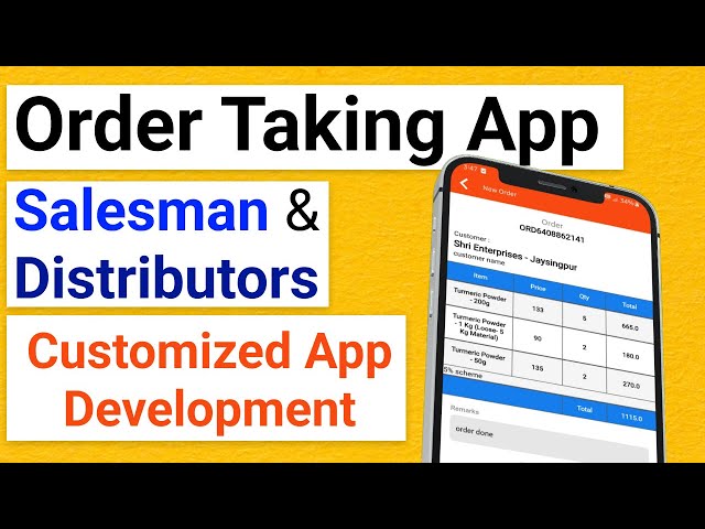 Order Taking App | Distributor & Salesman App | App Development Service For All Businesses | Rappid