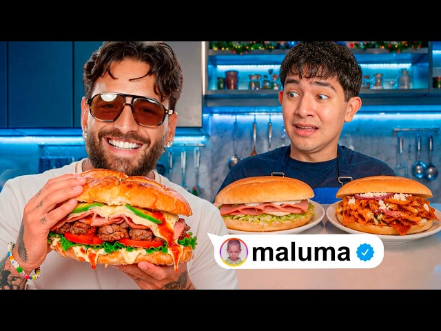 @Maluma_Official TASTING MEXICAN TORTAS with @chefenproceso
