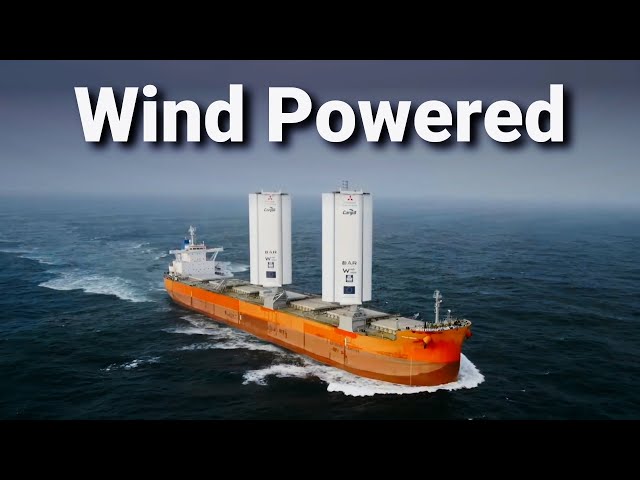 World's First Wind Powered Cargo Ship Sets Sail with Giant Metal Wings - Pyxis Ocean