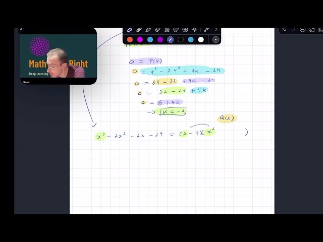 Factor Theorem Example 2 (K Question)