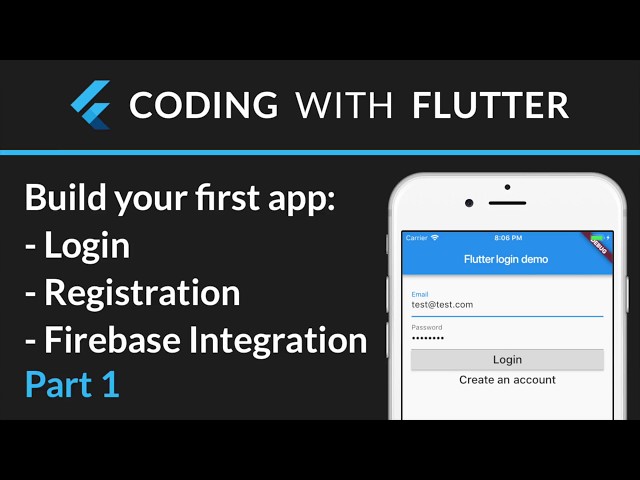 Flutter & Firebase Auth 01 - Intro + Create a new app + Stateless & stateful widgets