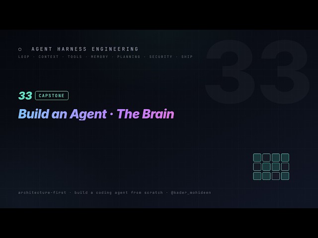 33. Memory, Context, Tools & Planning | Agent Harness Engineering