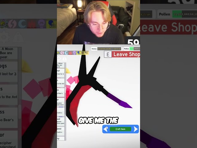 FINALMENTE fabriqué la guadaña oscura en Bee Swarm Simulator