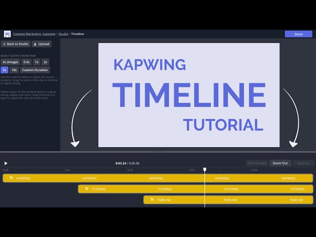 How to Use the Timeline in Kapwing Studio