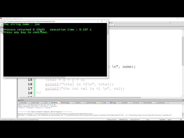 C printf and strings