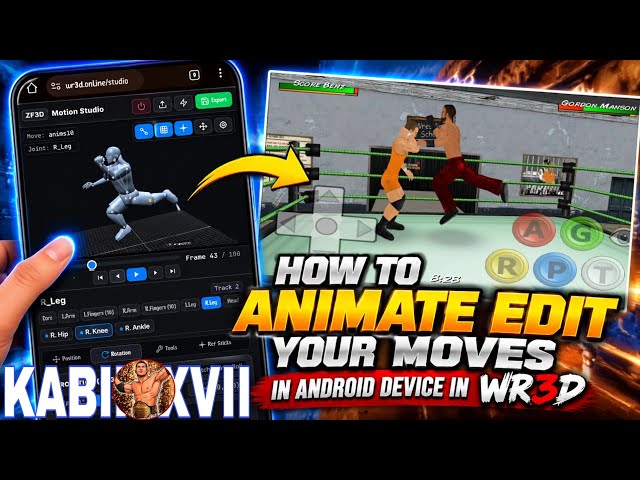 How to Edit Animated Moves in WR3D on Android! | Motion Studio Tutorial (Step by Step)