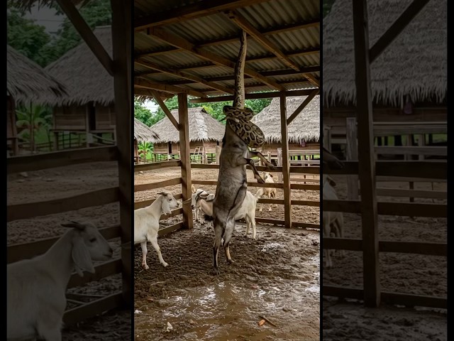 Python Strikes Inside the Goat Pen—What Happened Next Is Shocking