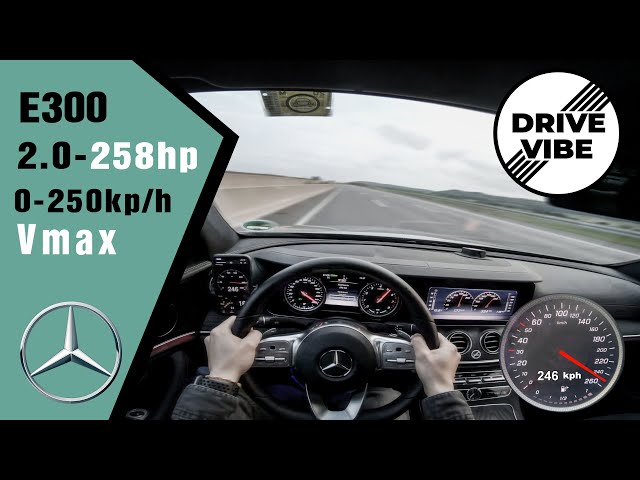 [4k] Mercedes Benz E300 (2020) 258hp - POV - 0-250kph - Vmax - TopSpeed - Night Drive