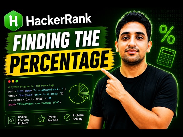 🔥 HackerRank Python Finding the Percentage | Easy Explained (Step-by-Step)