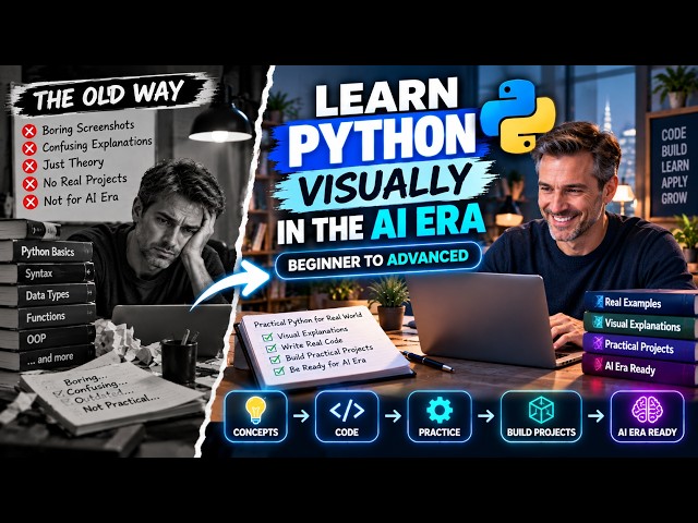 Python for AI | Visually Explained | Full 4.5 Hour Mega Course | Stop Learning the Wrong Way